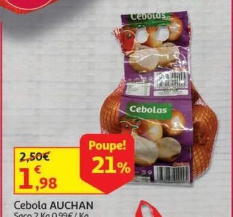 Auchan Cebola auchan saco 2 kg promoção