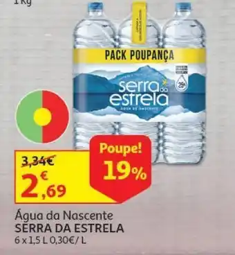 Auchan Água da nascente serra da estrela 6 x 1,5 l promoção