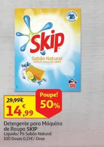Auchan Detergente máquina roupa skip pó promoção