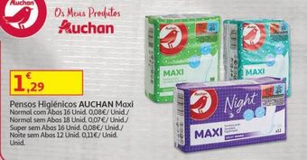 Auchan Pensos higiénicos auchan promoção