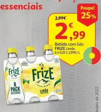 Auchan Bebida com gás frize limão 6 x 0,25 l promoção