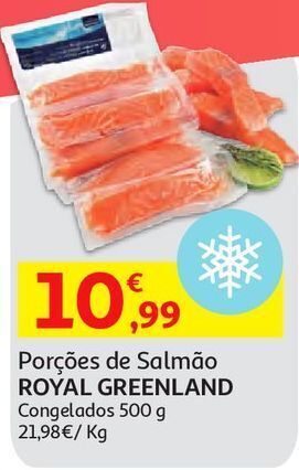 Auchan Porções royal greenland:salmão 500g promoção