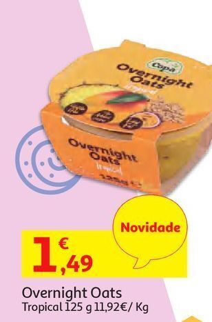 Overnight oats copa:tropical 125g