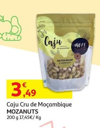 Auchan Caju cru de moçambique mozanuts 200g promoção