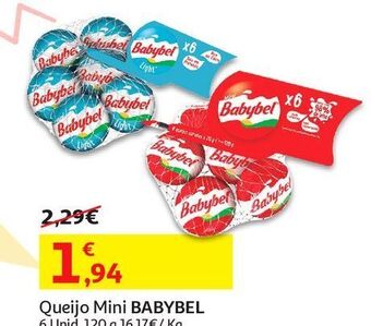 Auchan Queijo mini babybel promoção