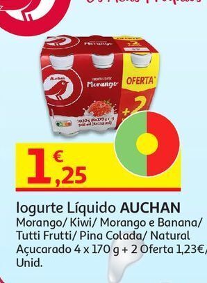 Auchan Iogurte liquido auchan promoção
