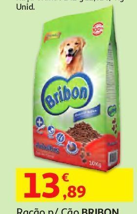 Auchan Ração cão bribon:adulto 10 kg promoção