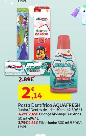 Auchan Pasta dentífrica aquafresh promoção