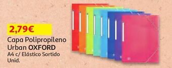 Auchan Capa polipropileno a4 oxford:urban c/elástico sor promoção