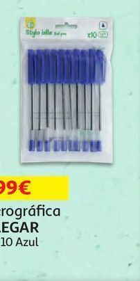 Auchan Esferográfica polegar:pack 10 azul promoção