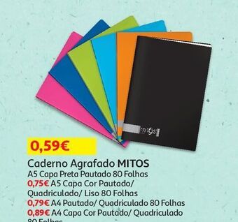 Auchan Caderno agrafado mitos promoção