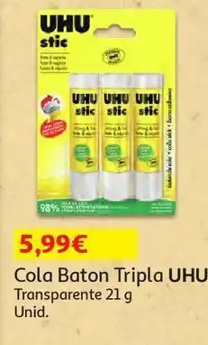 Cola baton uhu:uhu stick triplo 21gr