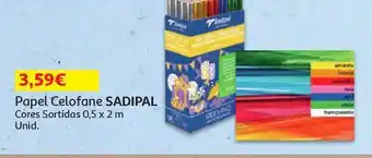 Auchan Papel celofane sadipal:cores sortidas 0.5x2mt p054697 promoção