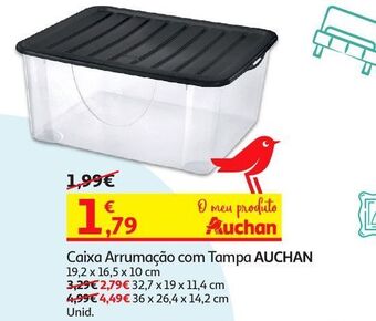 Auchan Caixa arrumação c/tampa auchan promoção