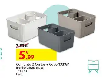 Auchan Conj. 2 cestos + copo tatay promoção