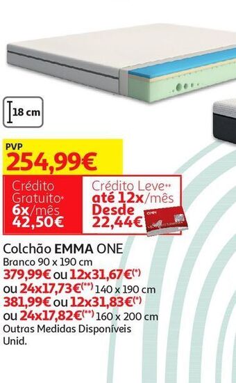 Auchan Colchão emma one promoção