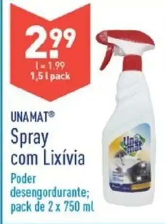ALDI Unamat Spray com Lixívia 2x750ml promoção