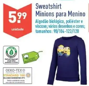 ALDI Sweatshirt Minions para Menino 98/ 104-122/128 promoção