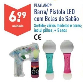 ALDI Playland Barra/ Pistola LED com Bolas de Sabão promoção