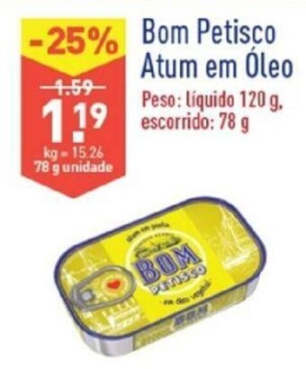 ALDI Bom Petisco Atum em Óleo 120g/78g promoção