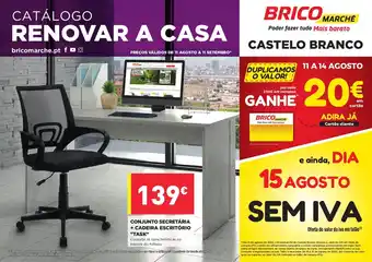 Bricomarché Conjunto Secretaria + Cadeira Escritorio "Task" promoção