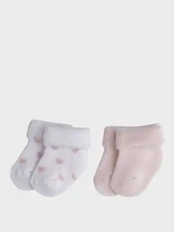 Prénatal Pack de 2 pares de meias felpudas rosa com corações - prénatal promoção