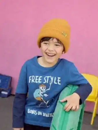 Vertbaudet Camisola efeito 2 em 1, para menino - azul escuro liso com... promoção