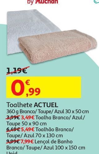 Auchan Toalha actuel promoção