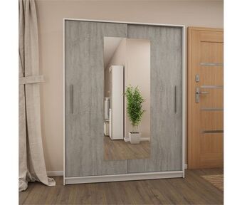 Conforama Roupeiro 2 portas deslizantes com espelho 150 x 195,5cm eleganza promoção