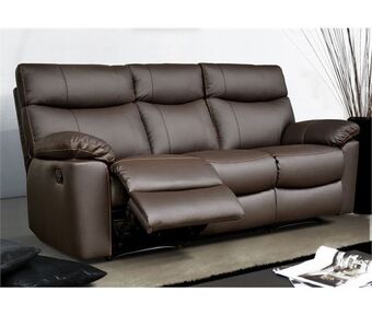 Conforama Sofá relax de pele 3 lugares sharona promoção