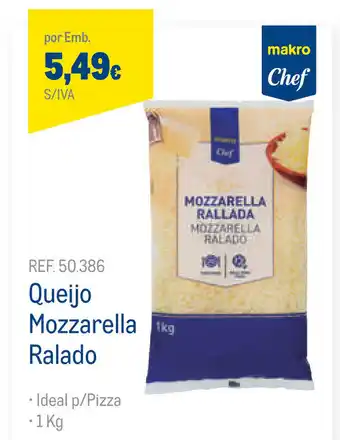 Makro Queijo Mozzarella Ralado 1kg promoção