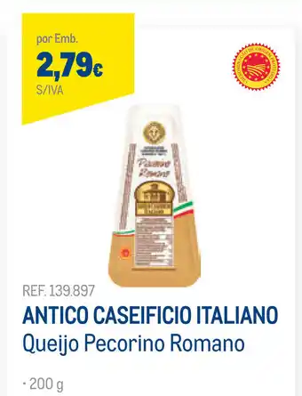 Makro Antico Caseifico Italiano Queijo Pecorino Romano 200g promoção