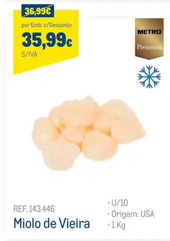 Makro Miolo de Vieira 1kg promoção