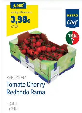 Makro Tomate Cherry Redondo Rama 2kg promoção