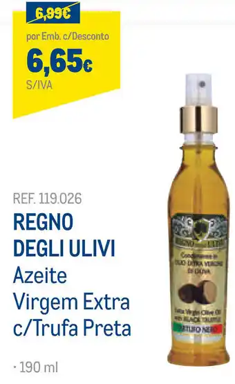 Makro Regno Degli Ulivi Azeite Virgem Extra c/ Frufa Preta 190ml promoção