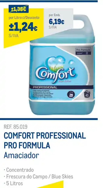 Comfort Professional Pro Formula Amaciador 5 Litros