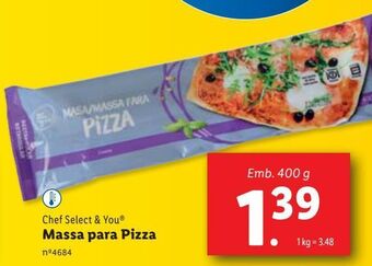 Lidl Massas chef select promoção