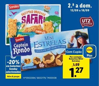 Lidl Biscoito e bolacha sondey promoção