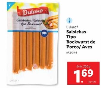 Lidl Salsicha dulano promoção