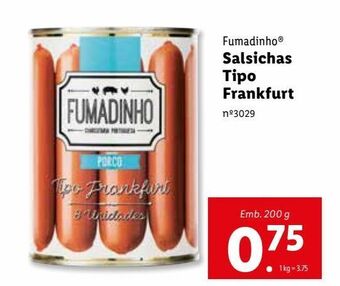 Lidl Salsicha fumadinho promoção