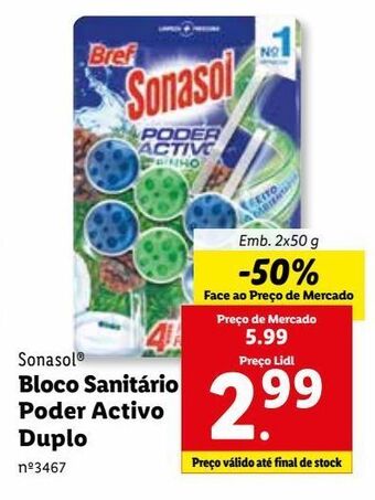 Lidl Pastilhas para wc sonasol promoção