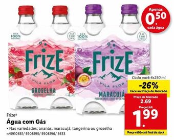 Lidl Água com gás frize promoção