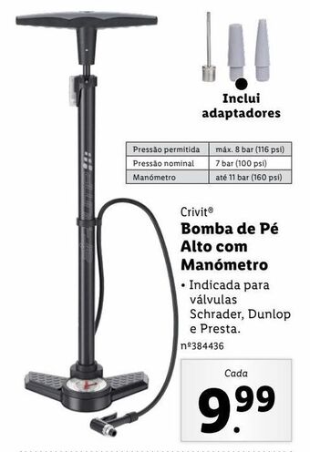 Lidl Bomba para encher crivit promoção