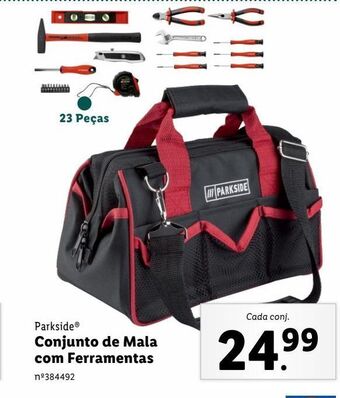 Lidl Mala de ferramentas parkside promoção
