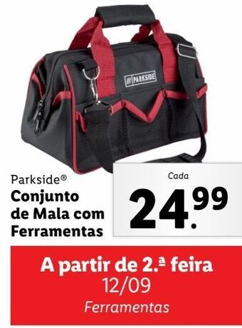 Lidl Mala de ferramentas parkside promoção