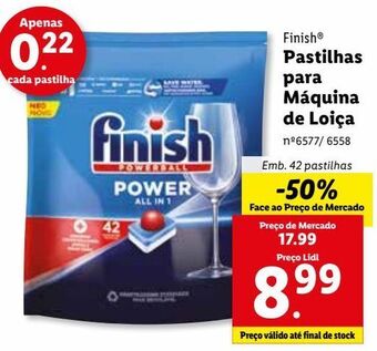 Lidl Detergente lavalouça finish promoção