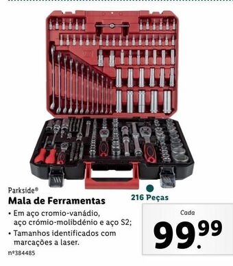 Lidl Mala de ferramentas parkside promoção
