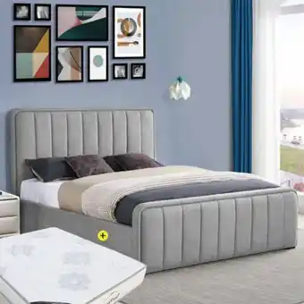 Pack cama de casal elevatória flow (cinza) + colchão new palacio 140x190cm