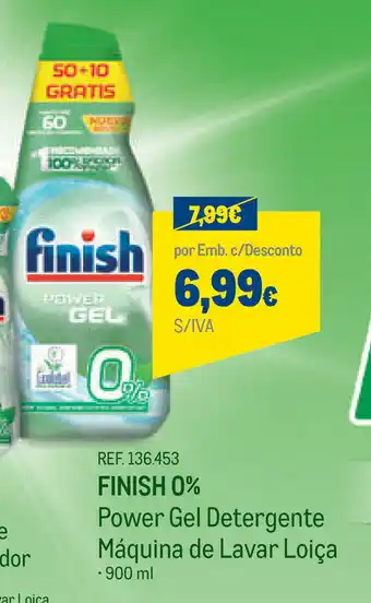 Makro Finish 0% 900ml promoção