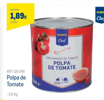 Makro Polpa de Tomate 2,6kg promoção